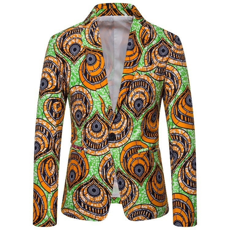 Indian Ethnic Style Men's Single Breasted Leisure Suit